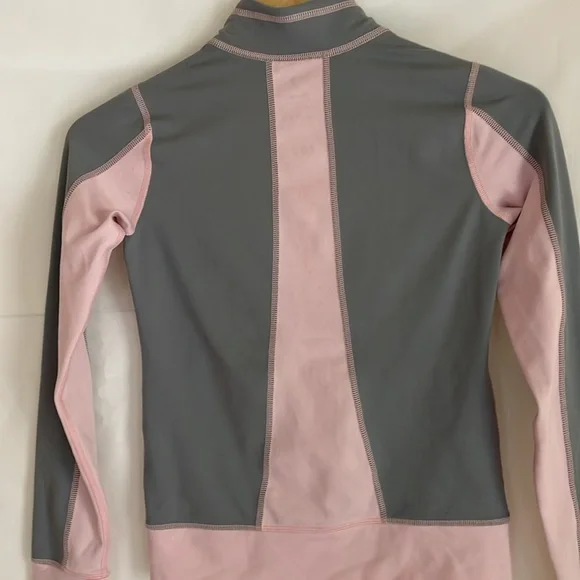 Nordstrom Zella Girl athletic jacket in gray and pink, size large, 10/12 EUC - Picture 5 of 8